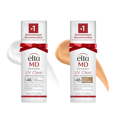 EltaMD UV Clear, UV Clear Tinted Duo Kit, Face Sunscreen SPF, Tinted and Untinted Broad Spectrum Protection for Sensitive Skin